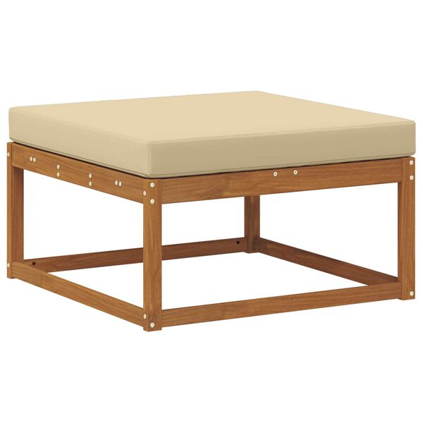 vidaXL Buiten bankenset met kussen 7 pcs Natuurlijk en Beige