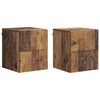 vidaXL Wandbeugel Bedkast 2 pcs Oud hout 34,5 x 33 x 40 cm
