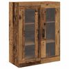 vidaXL Hoge kast met lade 2 pcs Oudhout Bewerkt hout
