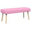 vidaXL Kanaal-geplooide bank Roze 110 x 40 x 46 cm Stof
