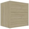vidaXL Nachtkastjes 2 st 40x30x40 cm bewerkt hout sonoma eikenkleurig