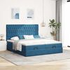 vidaXL Ottoman bed met matrassen en LED's 160x200cm fluweel