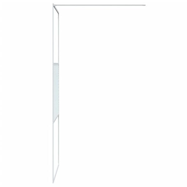 vidaXL Inloopdouchewand 80x195 cm transparant ESG-glas wit
