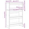vidaXL Boekenkast Ambachtelijk eiken 80 x 30 x 155 cm Bewerkt hout