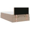 vidaXL Ottoman bed met matras 120x200cm kunstleer cappuccinokleurig