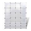 vidaXL Modulaire kast met 18 compartimenten wit 37 x 146 x 180,5 cm