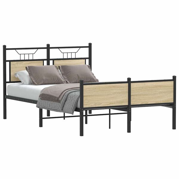 vidaXL Bedframe zonder matras hout sonoma eikenkleurig 120x200 cm