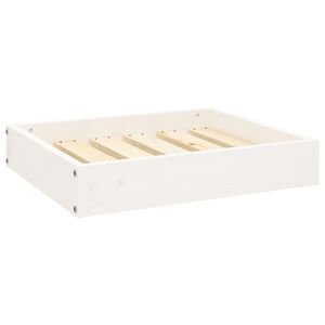 vidaXL Hondenmand 51,5x44x9 cm massief grenenhout wit