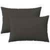 vidaXL Kussensloop 2 pcs HEERLEN Donkergrijs 30 x 50 cm