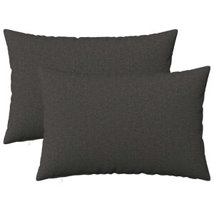 vidaXL Kussensloop 2 pcs HEERLEN Donkergrijs 30 x 50 cm