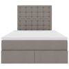 vidaXL Opslag bed met matras met matras Taupe 120 x 190 cm Stof