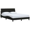 vidaXL Bedframe zonder matras "Hanko" stof zwart 140x190 cm