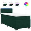 vidaXL Boxspring met matras fluweel donkergroen 90x200 cm