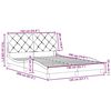 vidaXL Bedframe zonder matras stof donkerbruin 140x190 cm