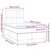 vidaXL Boxspring met matras fluweel donkerblauw 120x190 cm