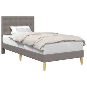 vidaXL Bedframe met hoofdeinde Taupe 100 x 200 cm Stof