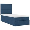 vidaXL Bed met matras 100x200 cm stof blauw
