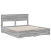 vidaXL Bedframe met hoofdeinde Grijs Sonoma 200 x 200 cm Bewerkt hout