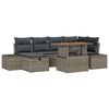 vidaXL Tuin Sofa Set 7 st Grijs poly rattan