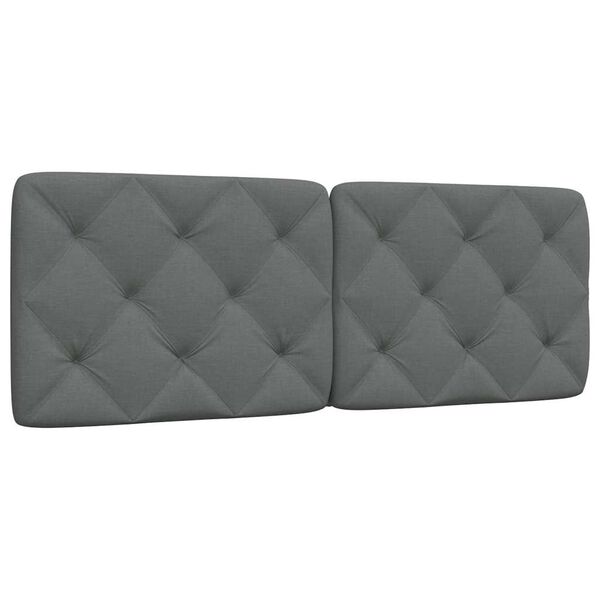 vidaXL Hoofdbordkussen 140 cm stof donkergrijs