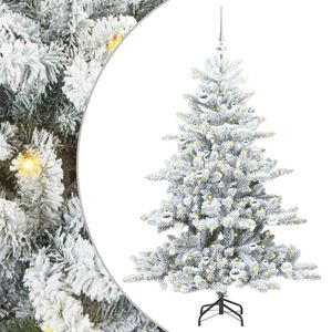 vidaXL Kunstmatige Inklapbare Kerstboom Wit 150 cm PVC en staal