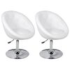 vidaXL Barstoelen 2 st kunstleer wit
