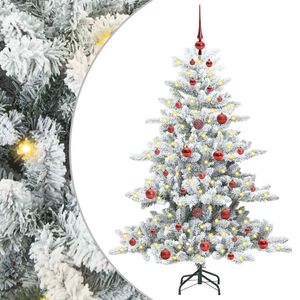 vidaXL Kunstmatige Inklapbare Kerstboom Wit 150 cm PVC en staal