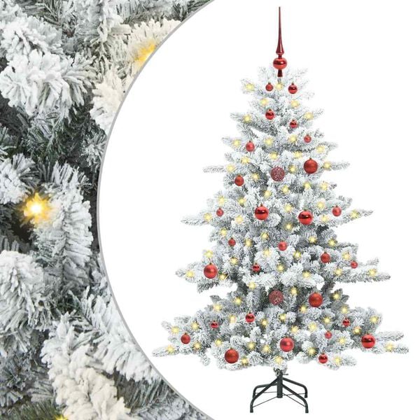 vidaXL Kunstmatige Inklapbare Kerstboom met 150 LED Wit 150 cm PVC