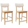 vidaXL Eettafelstoelen 2 pcs Naturel 48 x 49 x 95 cm