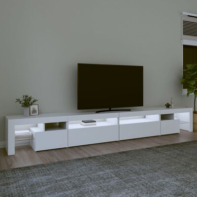 vidaXL Tv-meubel met LED-verlichting 290x36,5x40 cm wit