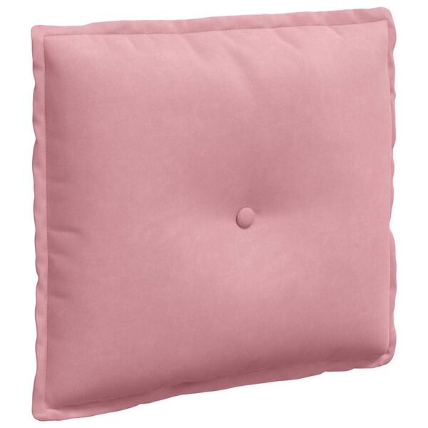 vidaXL Rugkussen Roze 50 x 45 cm Cordstof