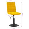 vidaXL Eetkamerstoelen draaibaar 2 st fluweel mosterdgeel