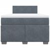 vidaXL Boxspring met matras fluweel donkergrijs 120x190 cm