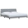 vidaXL Bedframe zonder matras stof lichtgrijs 200x200 cm