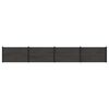 vidaXL Hek set 4 st 699 x 105 cm WPC en Aluminium Zwart