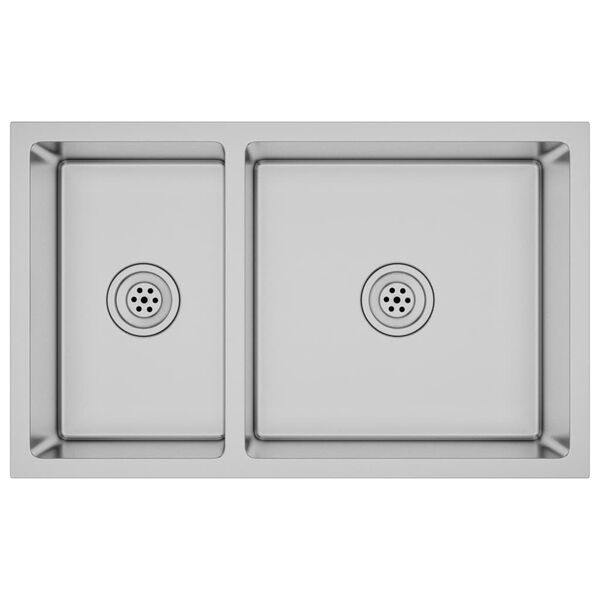 vidaXL Gootsteen roestvrij staal