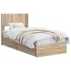vidaXL Bedframe met opbergruimte en hoofdbord Sonoma Eiken 90 x 200 cm