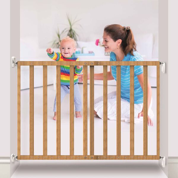 Noma Veiligheidshekje verlengbaar 63,5-106 cm hout natuurlijk 93729