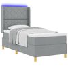 vidaXL Boxspringbed met matras Lichtgrijs 140 x 200 cm Stof