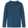 vidaXL Kindershirt met lange mouwen geribd 140 marineblauw