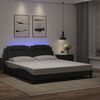vidaXL Bedframe "Viana" met LED zonder matras zwart 180x200 cm