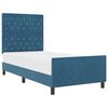 vidaXL Boxspringbed met hoofdeinde Donkerblauw 90 x 190 cm Fluweel