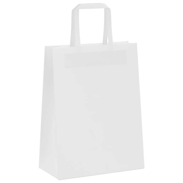 vidaXL Papieren zakken 50 st met hengsels 21x11x28 cm wit