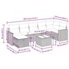 vidaXL 8-delige Loungeset met kussens poly rattan zwart