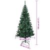 vidaXL Kunstmatig Voorverlicht Kerstboom Groen 120 cm PVC en Metaal