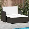 vidaXL 2-delige Loungeset met kussens poly rattan zwart