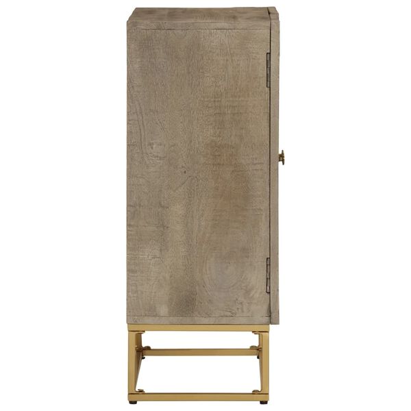 vidaXL Dressoir 55x30x76 cm massief mangohout en ijzer