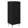vidaXL Dressoir Zwart eiken 34 x 34.5 x 90 cm Bewerkt hout