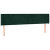 vidaXL Hoofdbord met randen 183x16x78/88 cm fluweel donkergroen