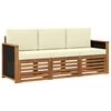 vidaXL Sofa-Sets 3 st Massief Acaciahout